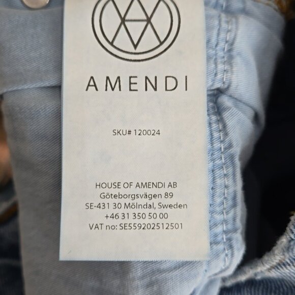 Amendi Rosie - Light Me Up High Rise Cotton Denim Stone Washed W32 L32 - Picture 13 of 16